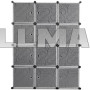 Шкаф для вещей 144.5 х 110 x 37 см пластиковый MP312-62
